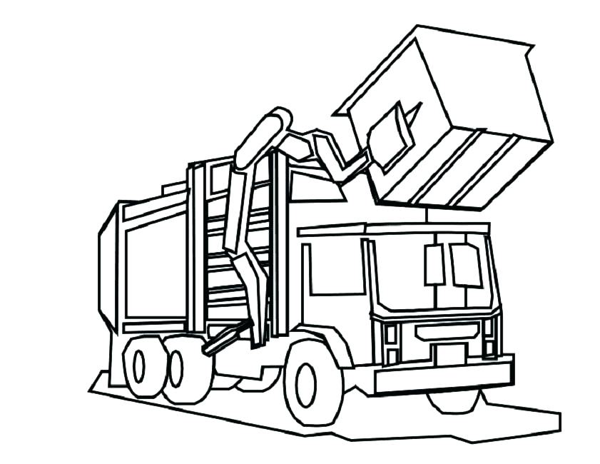 841x650 Recycling Bin Coloring Pages Garbage Truck Page Online G