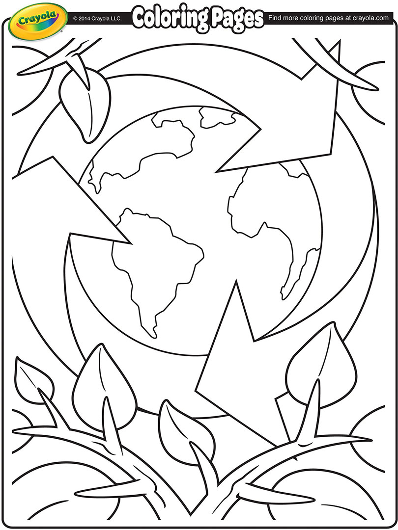 810x1080 Earth Day Recycling Coloring Page