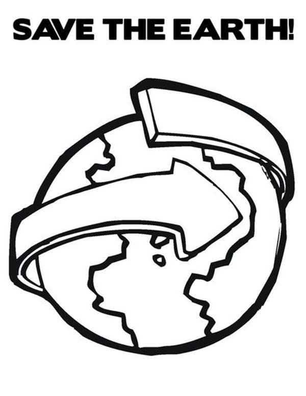 600x776 Save The Earth By Recycling On Earth Day Coloring Picture For Kids