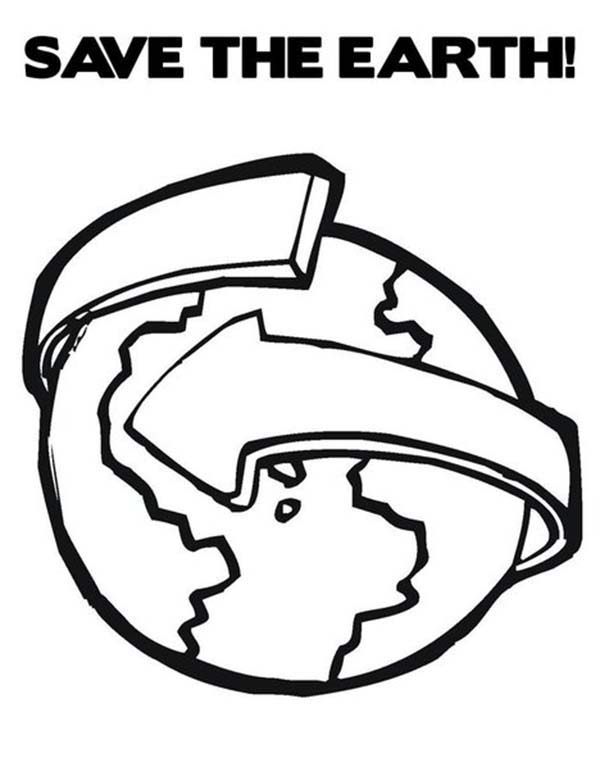 600x776 Save The Earth By Recycling On Earth Day Coloring Page