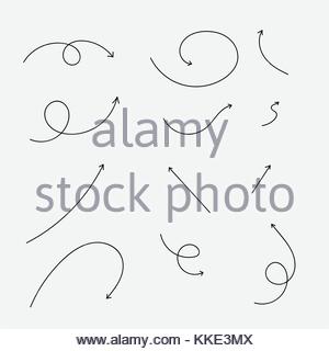 300x320 Pencil Doodle Of A Rough Circle On White Paper Stock Photo