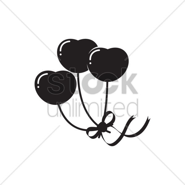 600x600 Heart Balloons Drawing Images