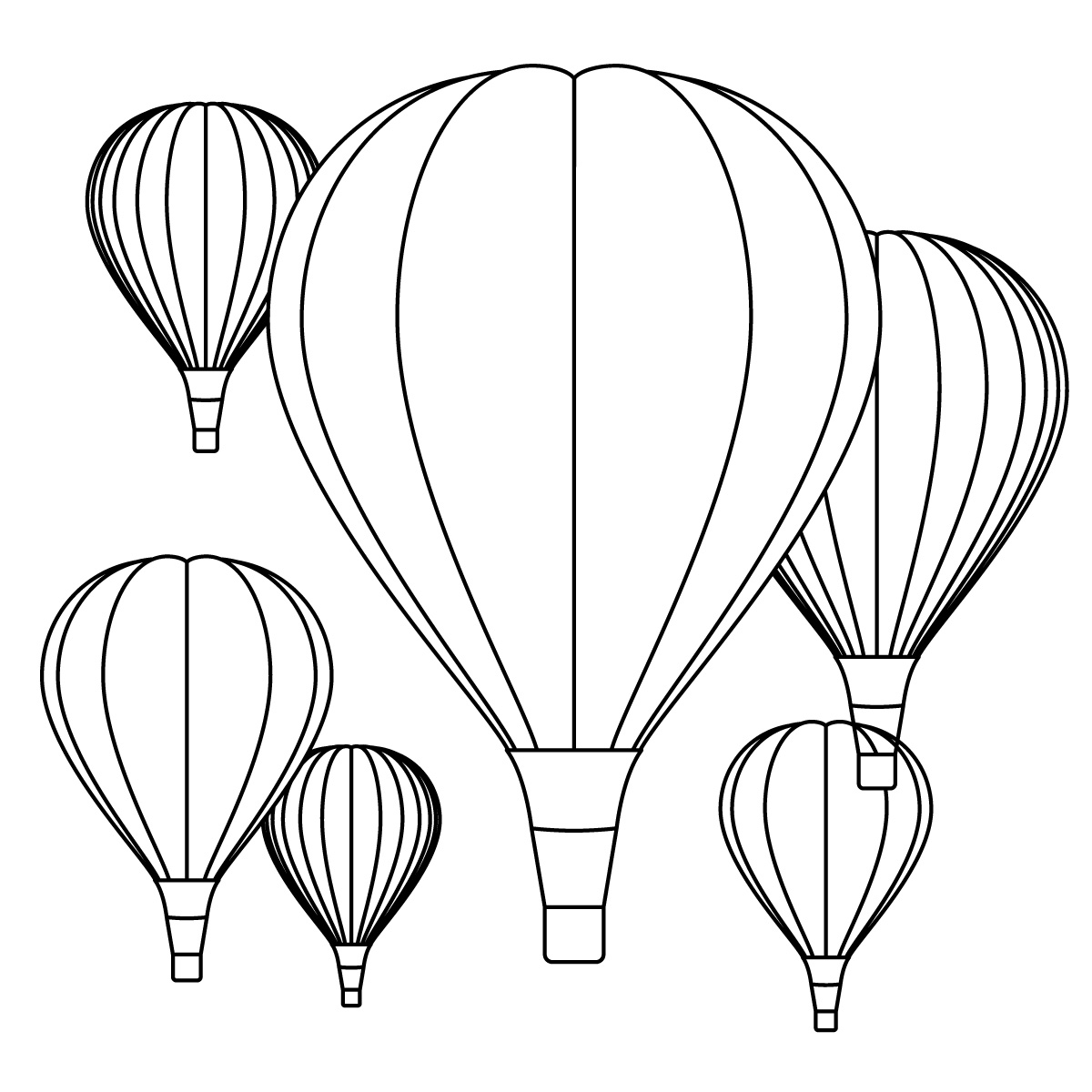 1200x1200 Hot Air Balloon Basket Drawing Clipart Panda