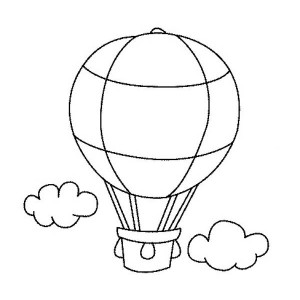 300x300 Hot Air Balloon Color Page Drawing Hot Air Balloon Coloring Pages