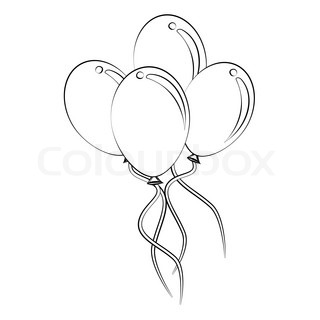 320x320 Light Pink Balloon Ribbon Stock Vector Colourbox