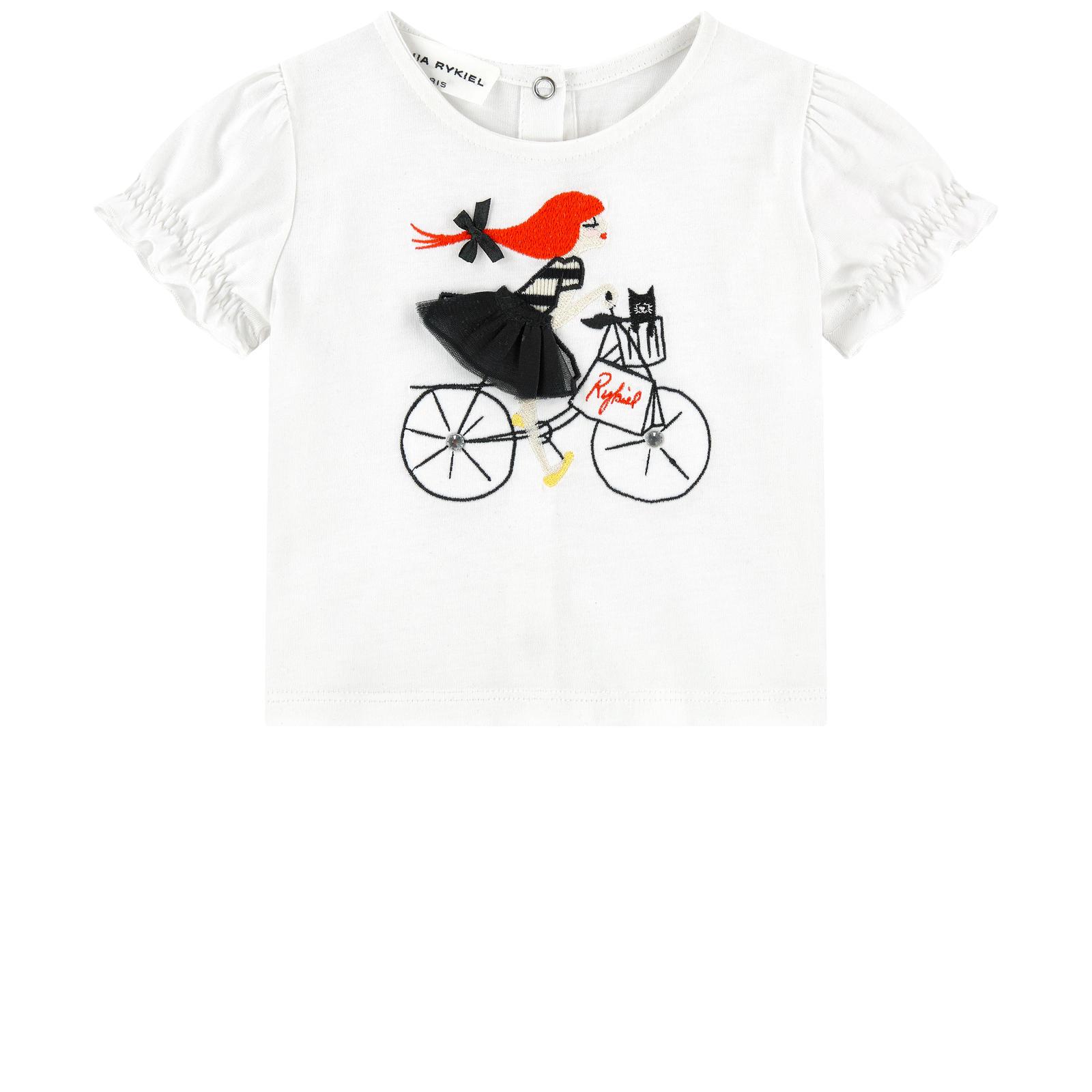 1600x1600 Anabelle White Rykiel Girl On Bike Tee The Red Balloon