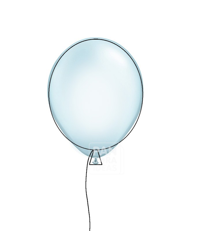 700x800 Baby Blue 12 Metallic Balloon