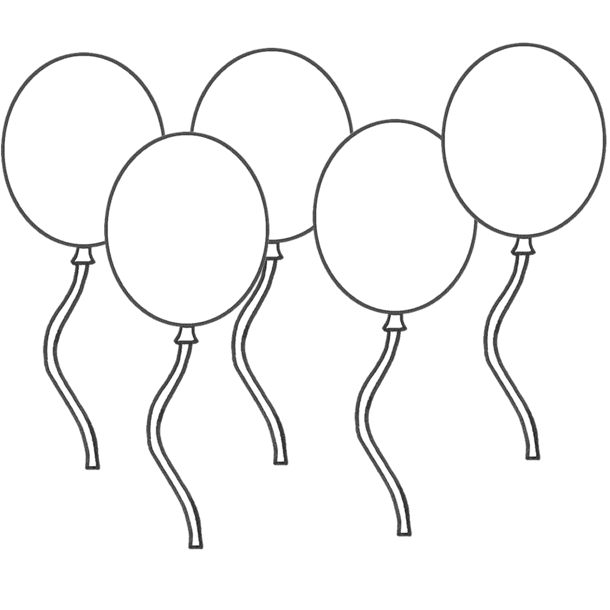 1200x1200 Balloon Coloring Pages