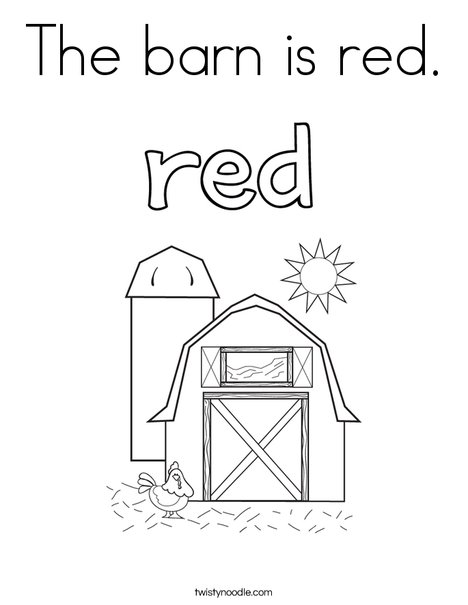 468x605 The Barn Is Red Coloring Page