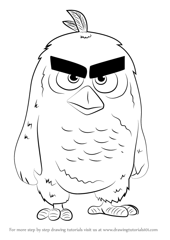 596x843 Learn How To Draw Red From The Angry Birds Movie (The Angry Birds