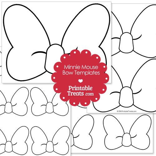 500x500 Printable Minnie Mouse Bow Template