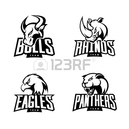450x450 Furious Rhino, Bull, Eagle And Panther Sport Vector Logo Concept