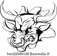 200x194 Art Print Of Angry Red Bull Mascot Barewalls Posters Amp Prints