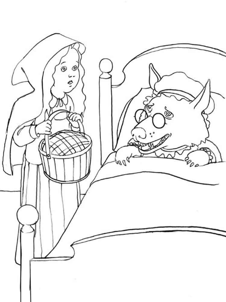 750x1000 Little Red Riding Hood Coloring Pages. Free Printable Little Red