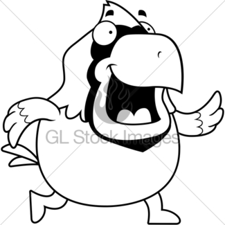 325x325 Cardinal Or Red Bird With Crossed Arms Vector Cartoon Gl Stock