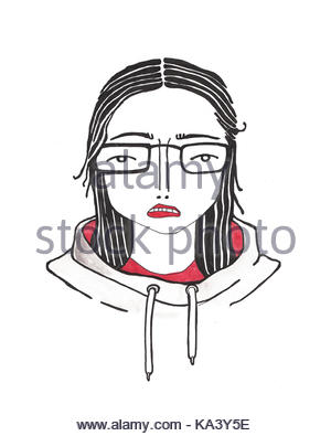 300x395 Human Hand Drawing Female Lips Kiss With Chalk Stock Photo