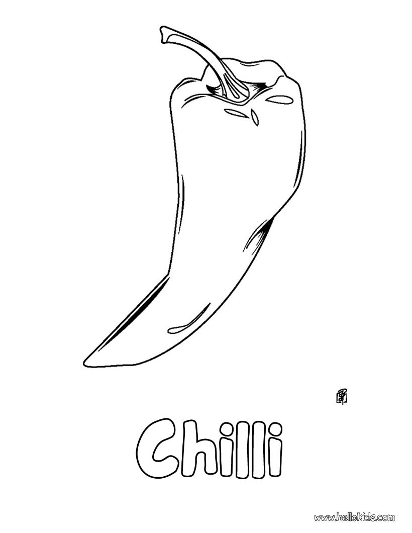 820x1060 Chilli Coloring Pages