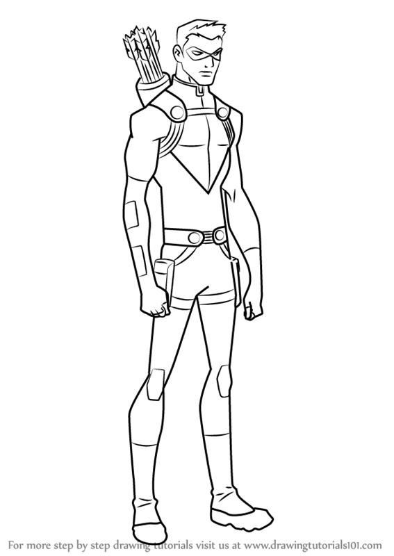 567x800 Learn How To Draw Red Arrow From Young Justice (Young Justice