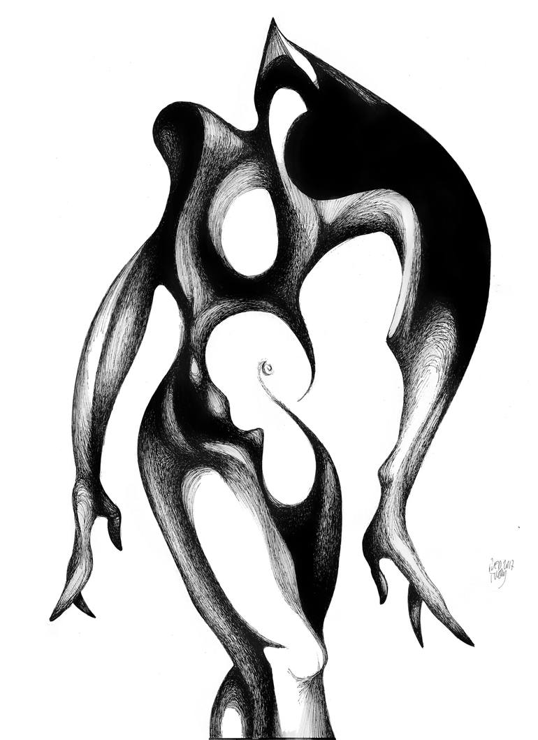 770x1059 Saatchi Art Girl Looking Up Drawing By Red Tweny