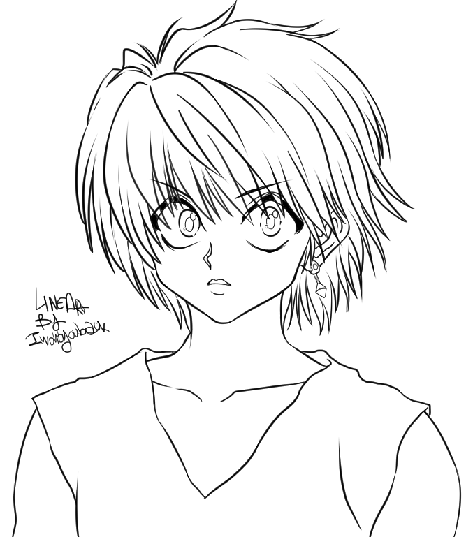 667x769 Kurapica Red Eye Lineart By Iwontyouback