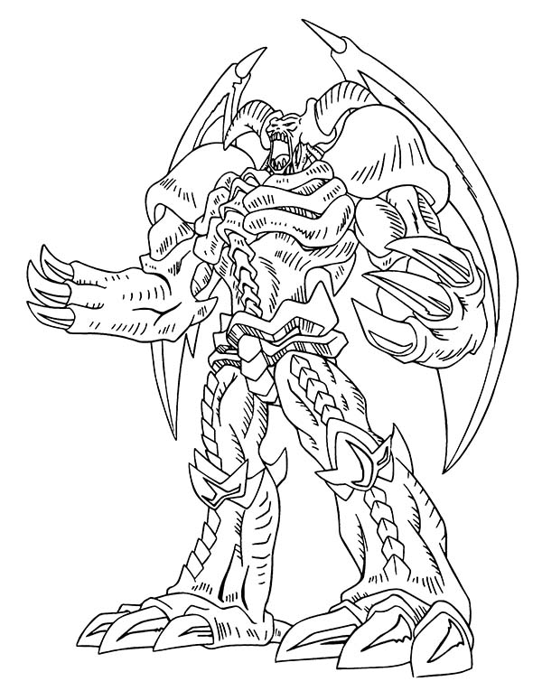 600x775 Red Eyes Dragon From Yu Gi Oh Coloring Page
