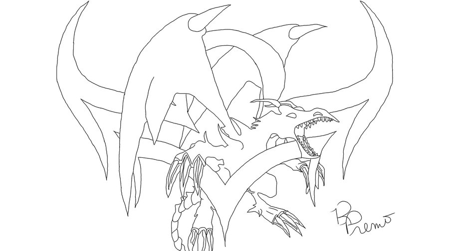 900x504 Red Eyes Black Dragon Libra Drawing By Rpremoart