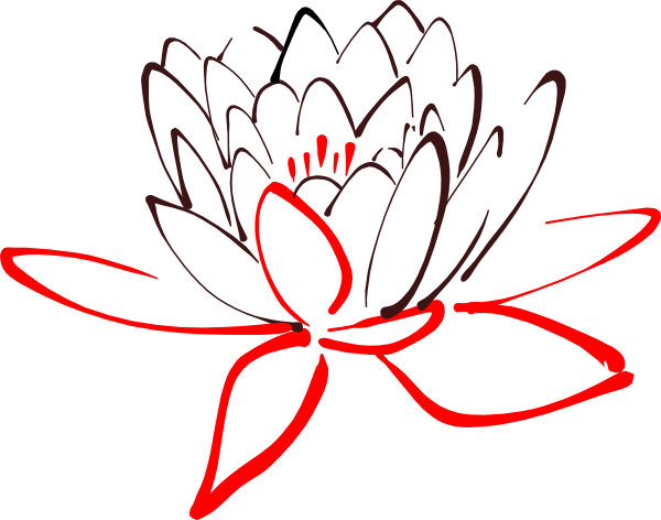 600x472 Red Lotus Clip Art