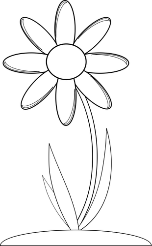 310x500 Vector Graphics Of Long Stem Flower For Colouring Book Sun Shang