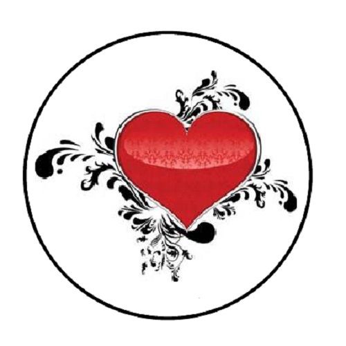 500x500 48 Red Heart Envelope Seals Labels Stickers 1.2 Round Ebay