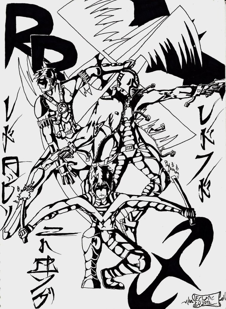 765x1045 Nightwing, Red Hood, Red Robin By Eclyptic64