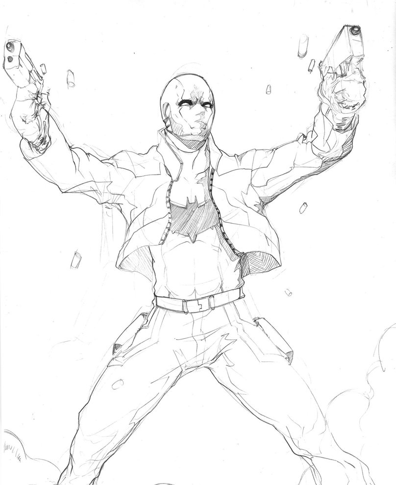 New 52 Red Hood Coloring Pages Coloring Pages