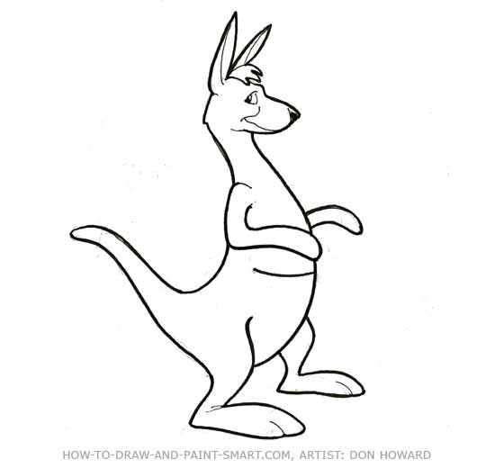550x520 How To Draw A Kangaroo