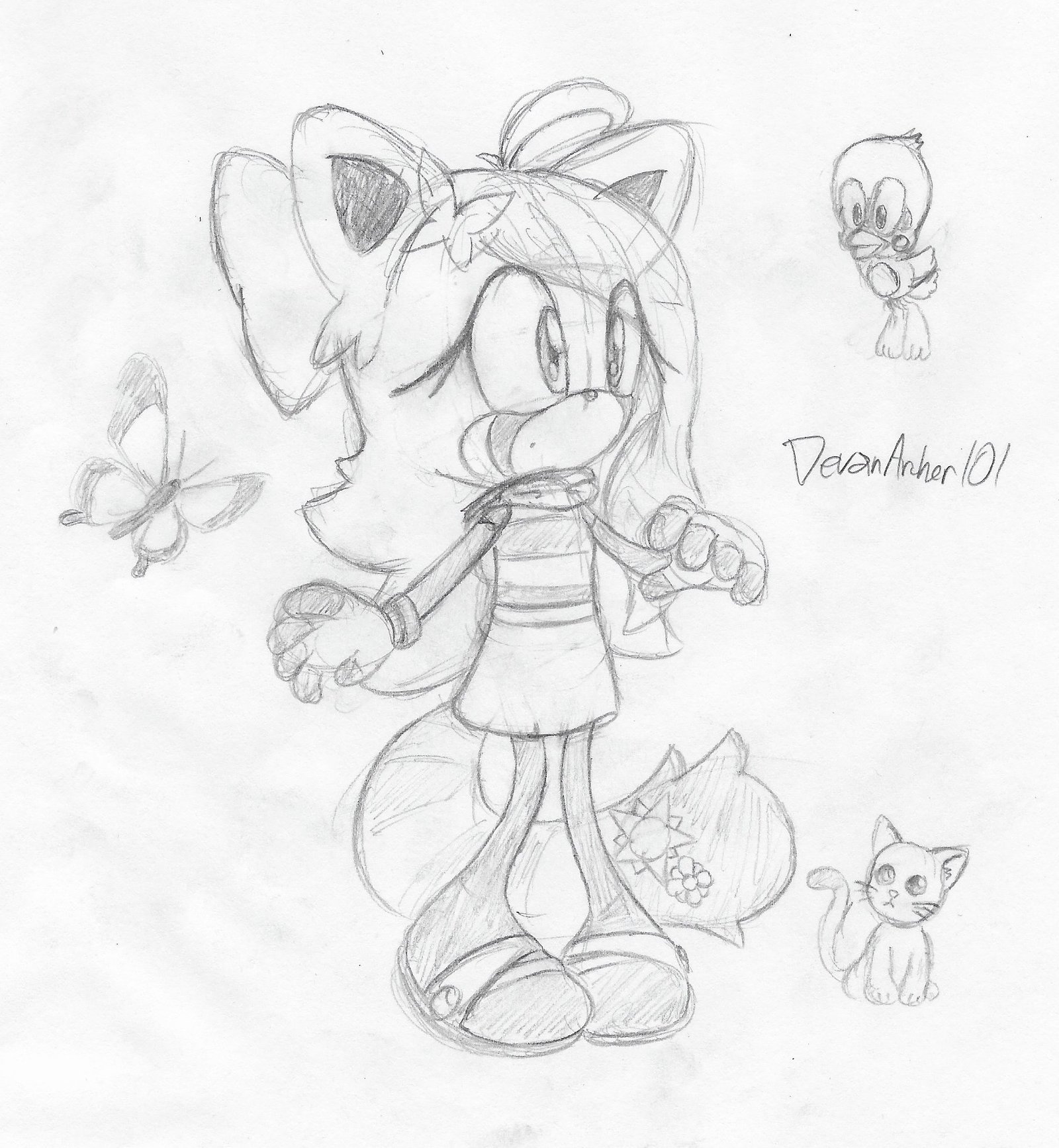 1600x1734 Cherry The Red Panda (Concept Sketch) By Devanarcher101
