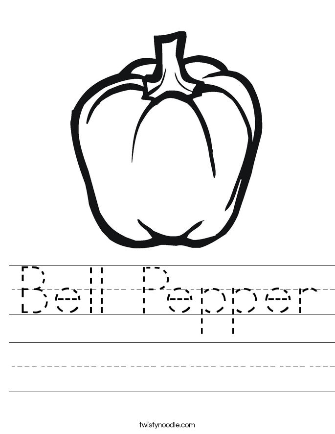 685x886 Bell Pepper Worksheet