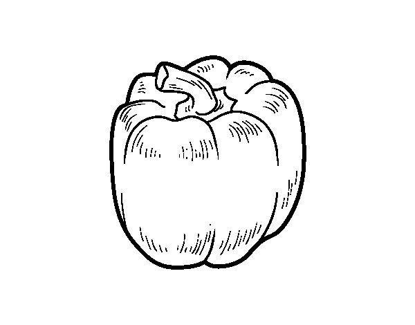 600x470 The Red Pepper Coloring Page
