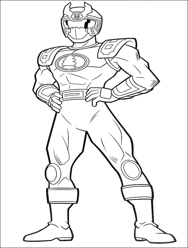 600x794 Ranger Red Ninja Thunder Coloring Pages