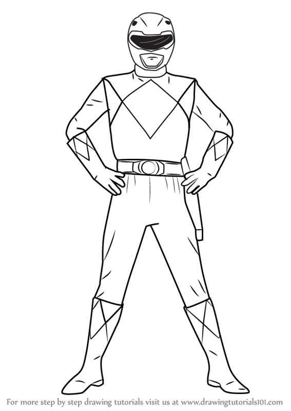 567x800 Learn How To Draw Red Ranger From Power Rangers (Power Rangers