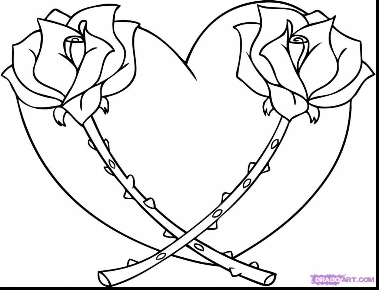 1249x957 Remarkable Printable Rose Coloring Pages With Roses Coloring Pages