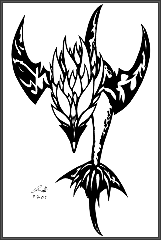 565x843 Glyph Dolphin Tattoo By Dusky Hawk