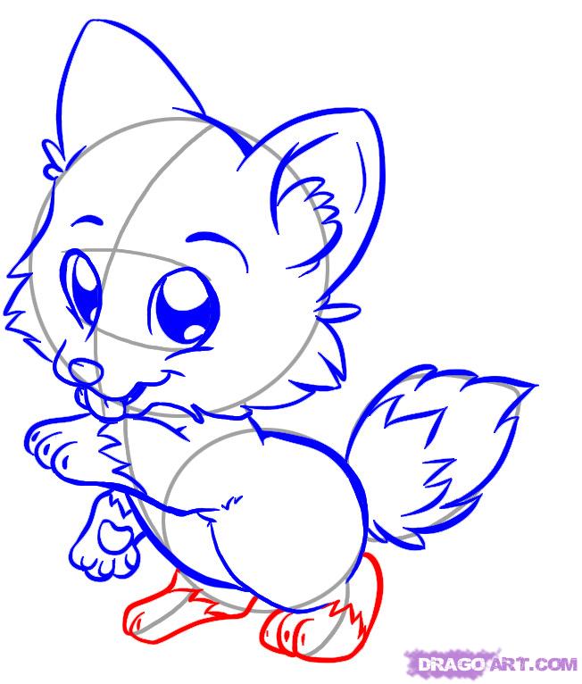 652x766 How To Draw A Cute Wolf Step 6 Drawings Wolf