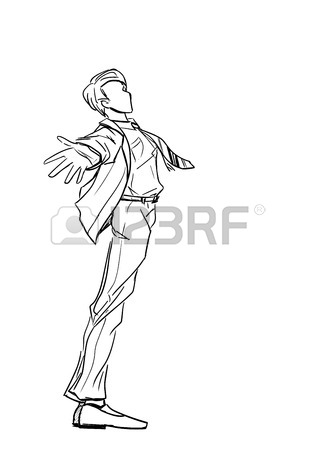 315x450 Fashionable Man In Red Coat And Long Scarf Royalty Free Cliparts