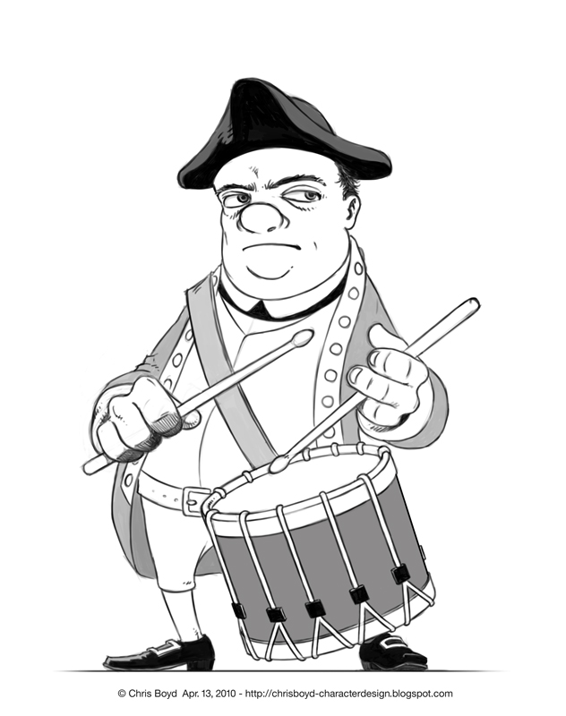 632x800 Red Coat Drummer By Crazy3dman