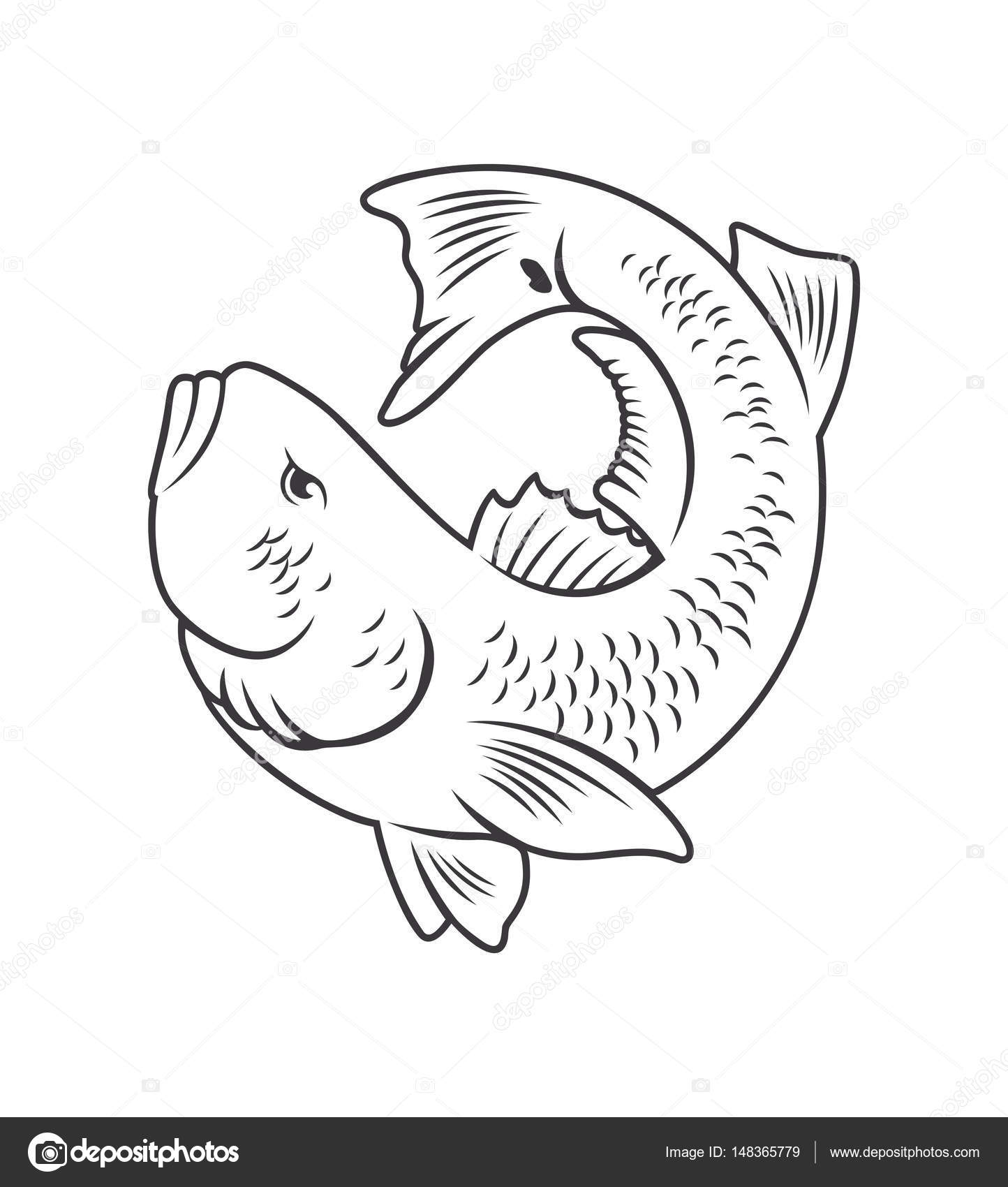 1444x1700 Red Fish For Logo Stock Vector Kvasay