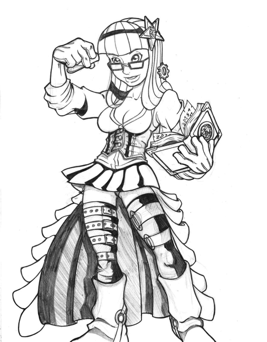 900x1154 Steampunk Redhead 2 By Verbasan