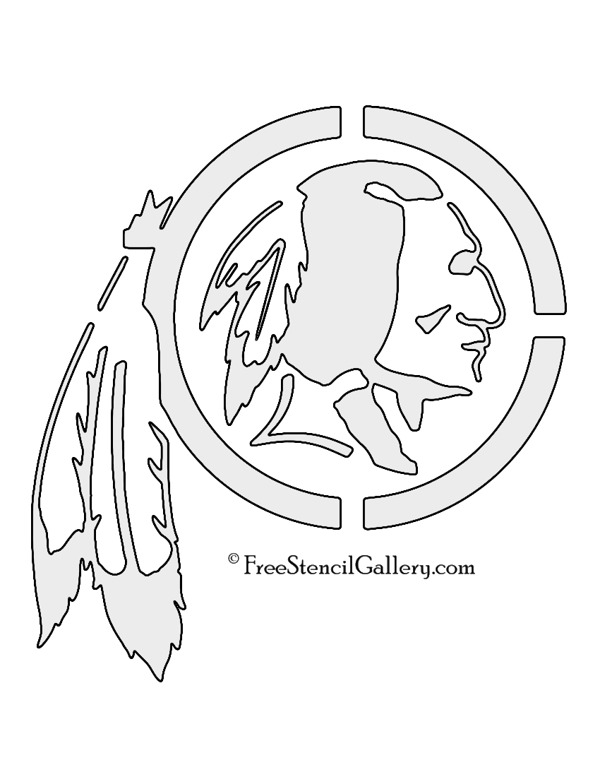 850x1100 Nfl Washington Redskins Stencil Free Stencil Gallery