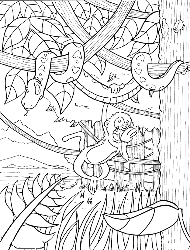 625x819 Forest Coloring Pages