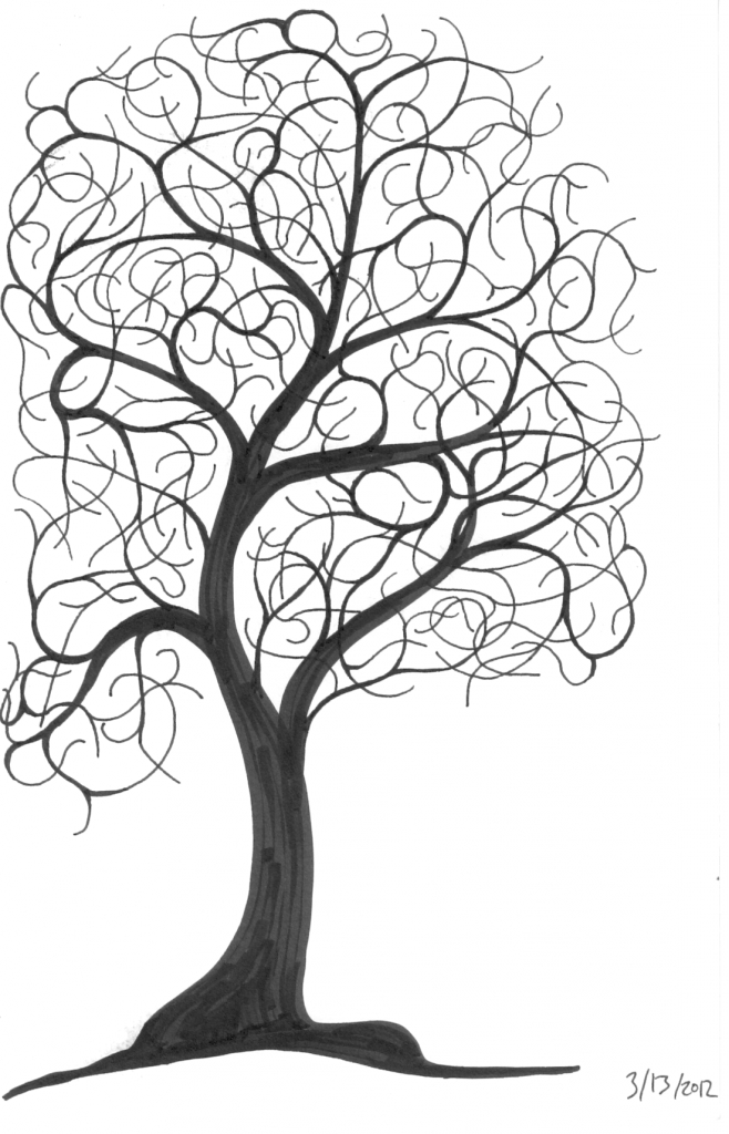 658x1024 Drawing Of A Tree A Tree Sketch Ninth Circle Design