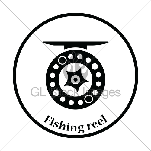 500x500 Icon Of Fishing Reel Gl Stock Images