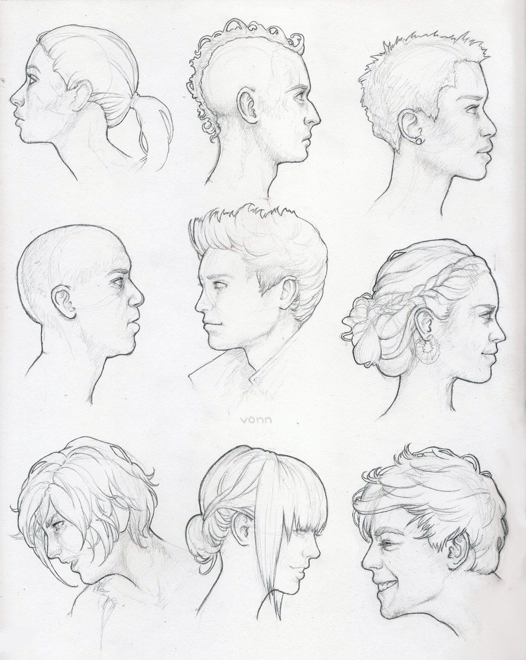 1024x1286 Profile Study Sketches By Tvonn9