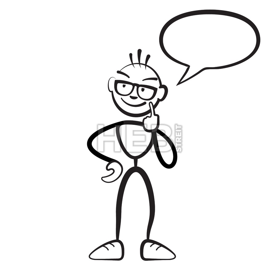 900x900 Stick Figure Man Reflection Speech Bubble Persona Hebstreits